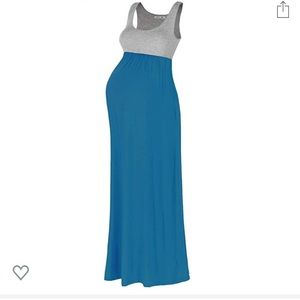 NWOT Women’s Maternity Contrast Maxi Tank Dress